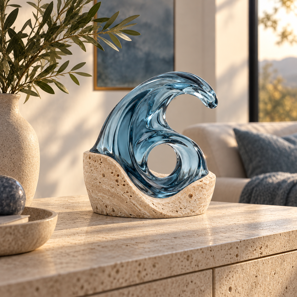 Cetus Current Glass Sculpture